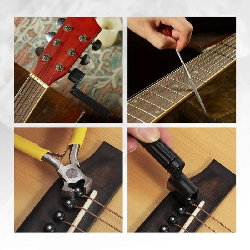 Guitar Maintenance Tool For Ukulele Bass Care Cleaning Accessories Set Tool Gift