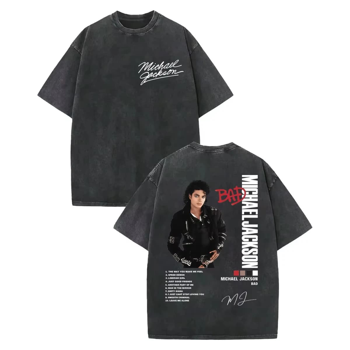 T-Shirt Vintage con Grafica di Album di Michael Jackson, Abbigliamento Rock per Uomo e Donna, Moda Pop, T-shirt Estiva Casual Streetwear