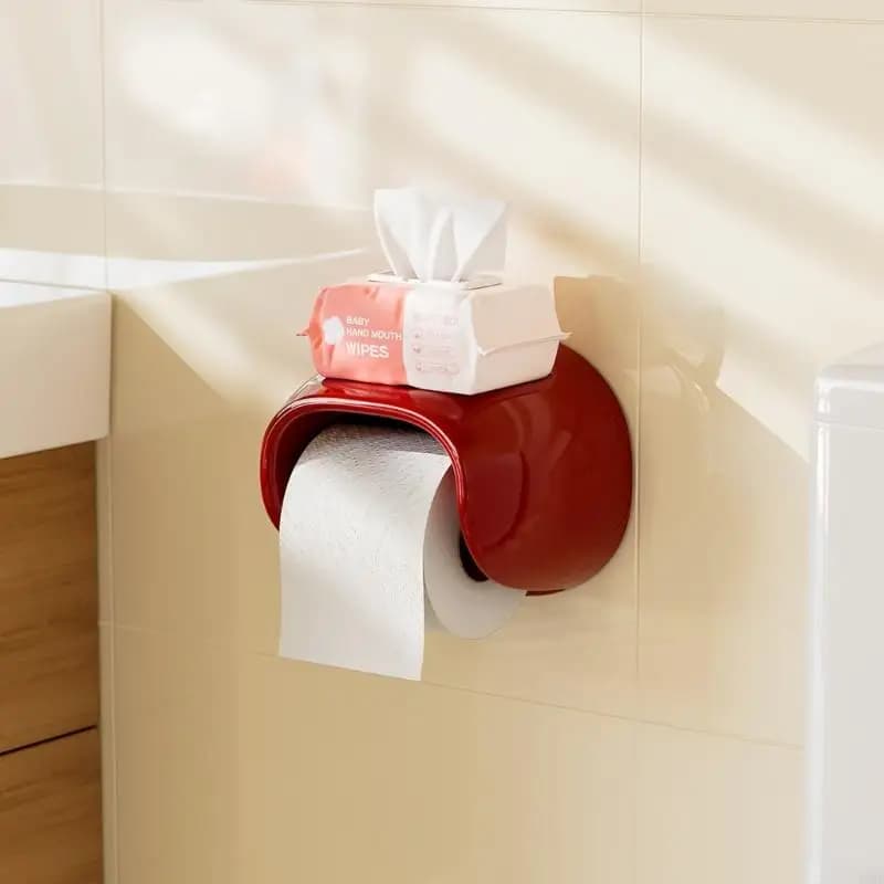 Modern Bathroom Tissue Holder With Storage Shelf Waterproof Toilet Paper Dispenser For Home Organization JOMD