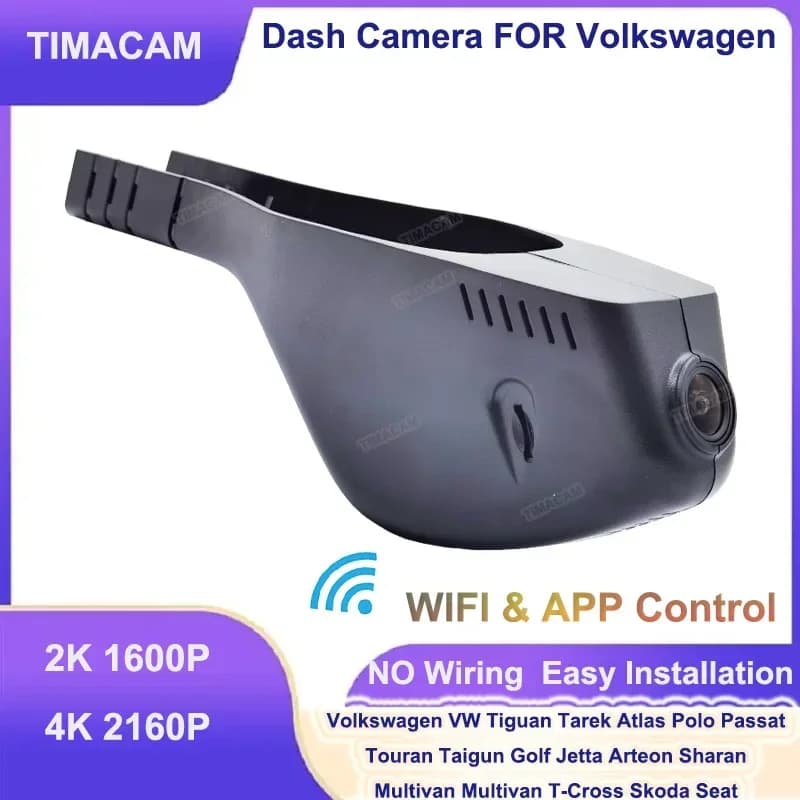 2K 4K Dash cam DVR camera for car for Volkswagen VW Passat Golf Tiguan Tarek Atlas Polo Taigun Arteon Sharan T-Cross for Skoda Seat