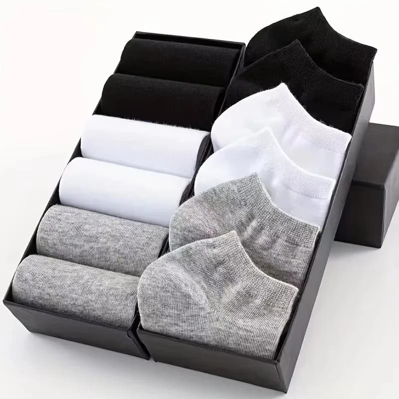 1-20 paia di calzini unisex all'ingrosso, calzini sportivi traspiranti, calzini a barca tinta unita, comodi calzini alla caviglia in cotone, bianchi