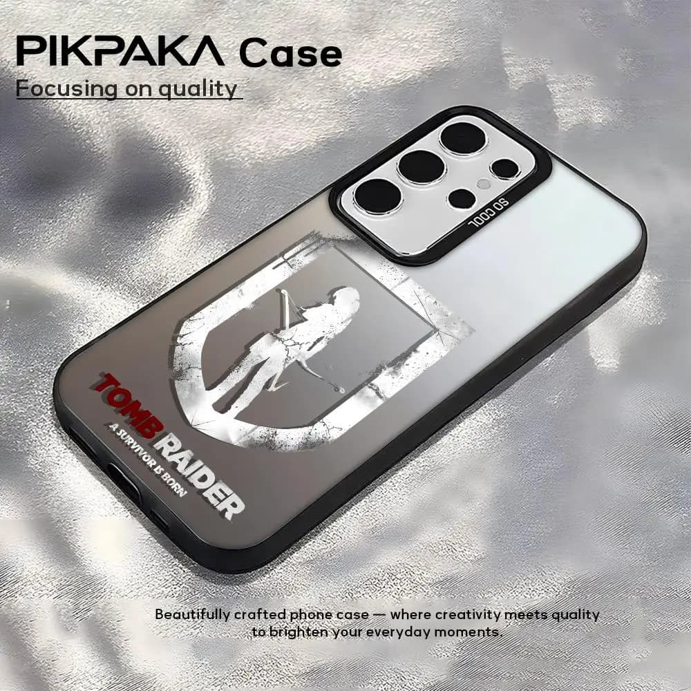 Shadow of T-TombS Raider Phone Case For Samsung Galaxy S25 Edge S24 S23 S22 S21 S20 Ultra Funda Silicone Silver cover