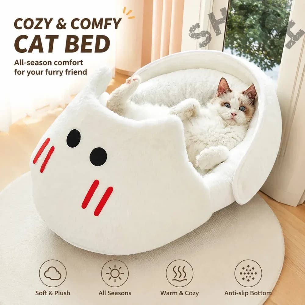 Four Seasons Suitable for Winter Pet Sleeping Bag Cat Litter Fashion Detachable Litter Semi-enclosed Warm Slippers Cat Litter