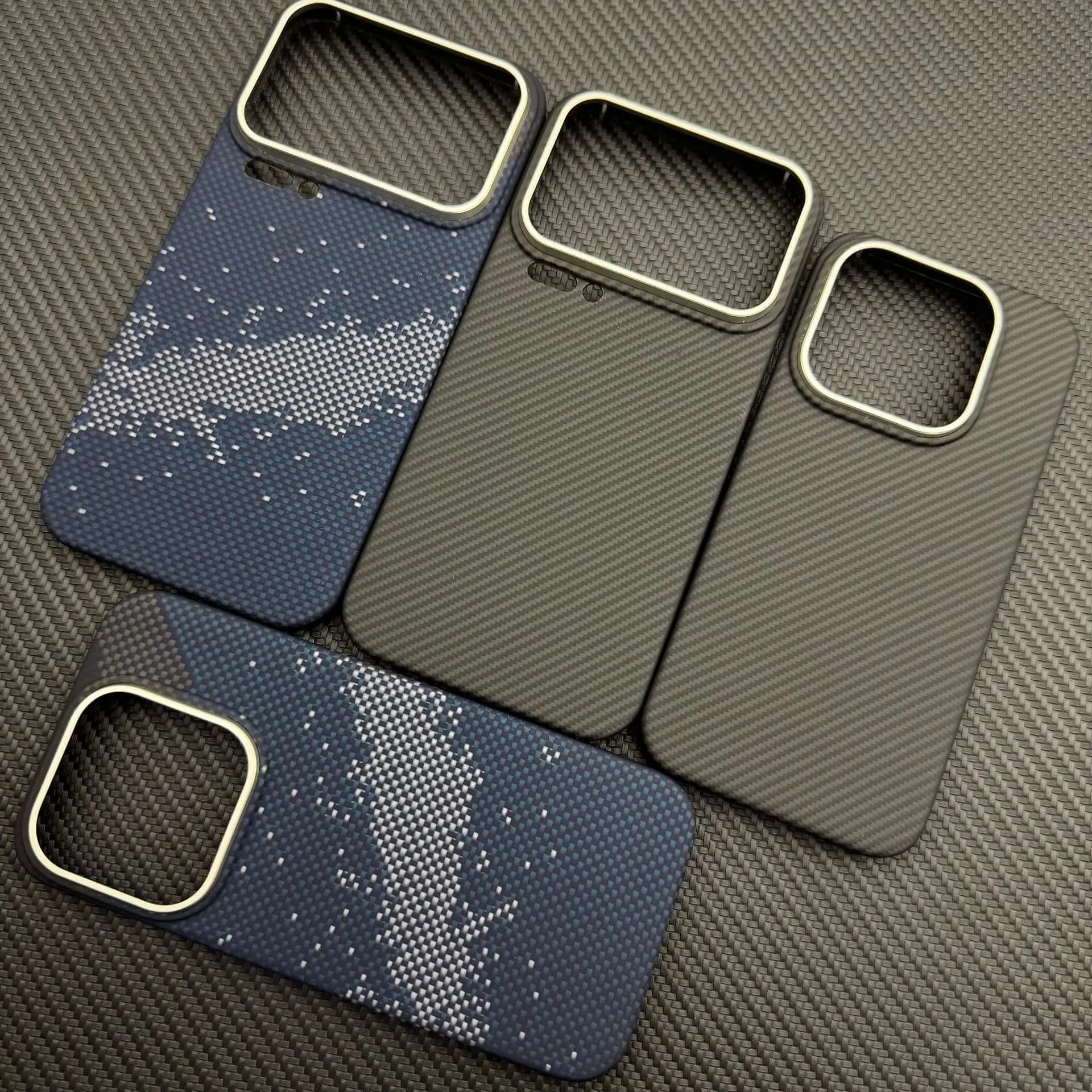 Per Xiaomi 17 Pro Max Custodia in carbonio 600d Kevlar Fibra aramidica per tessuto Magsafe Sottile e rigido 17 Pro Magnetico Nero Sottile Proteggi la copertura