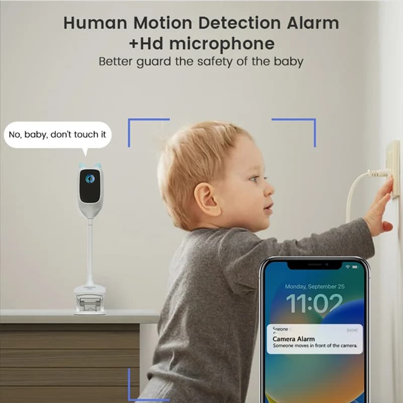 4MP FHD Wireless WIFI Camera PTZ IP CCTV Security Protector Monitoring Camera Automatic Tracking Baby Monitor EU PLUG