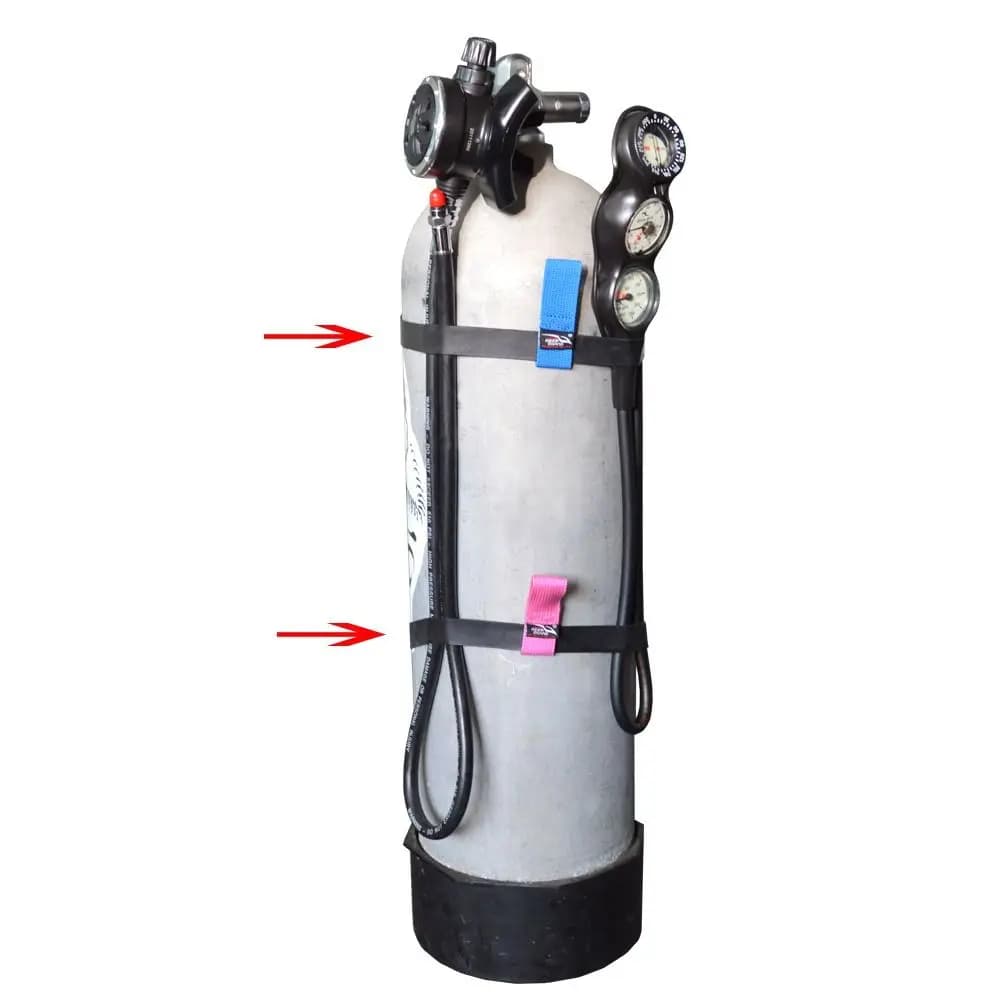 Cinghia Elastica Antiscivolo per Bombole Subacquee da 6L e 11L, Cinghia Multiuso Resistente per Bombole da Snorkeling