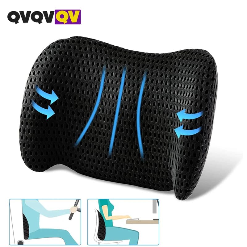 Cuscino di supporto lombare da 1 pezzo, cuscino di supporto lombare ergonomico in Memory Foam per alleviare il dolore lombare per seggiolini auto, sedie da ufficio