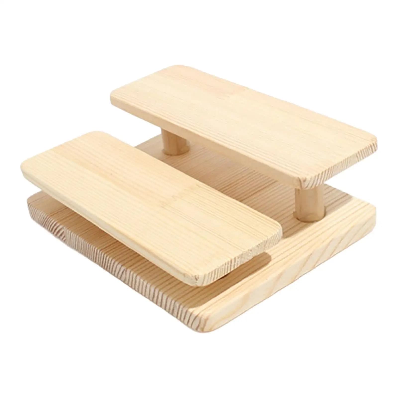 Wooden Retail Table Display Stand Step Shelf Kitchen Organizer for Perfumes