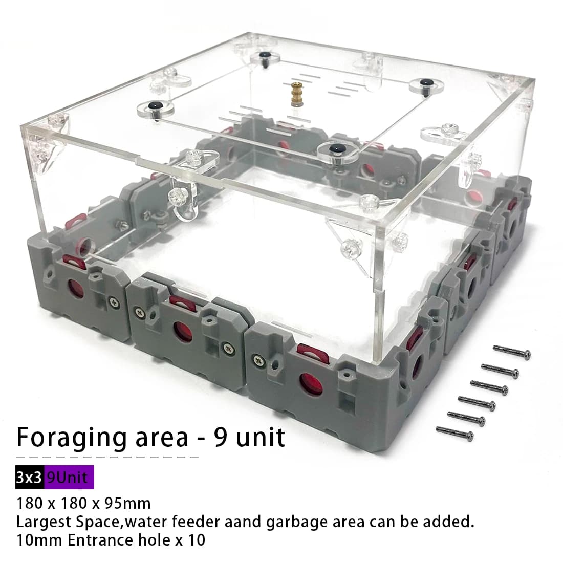 【Lego】Grande area di foraggiamento espandibile Arena per nido modulare di formicario per formiche per formiche Keeper AntHill