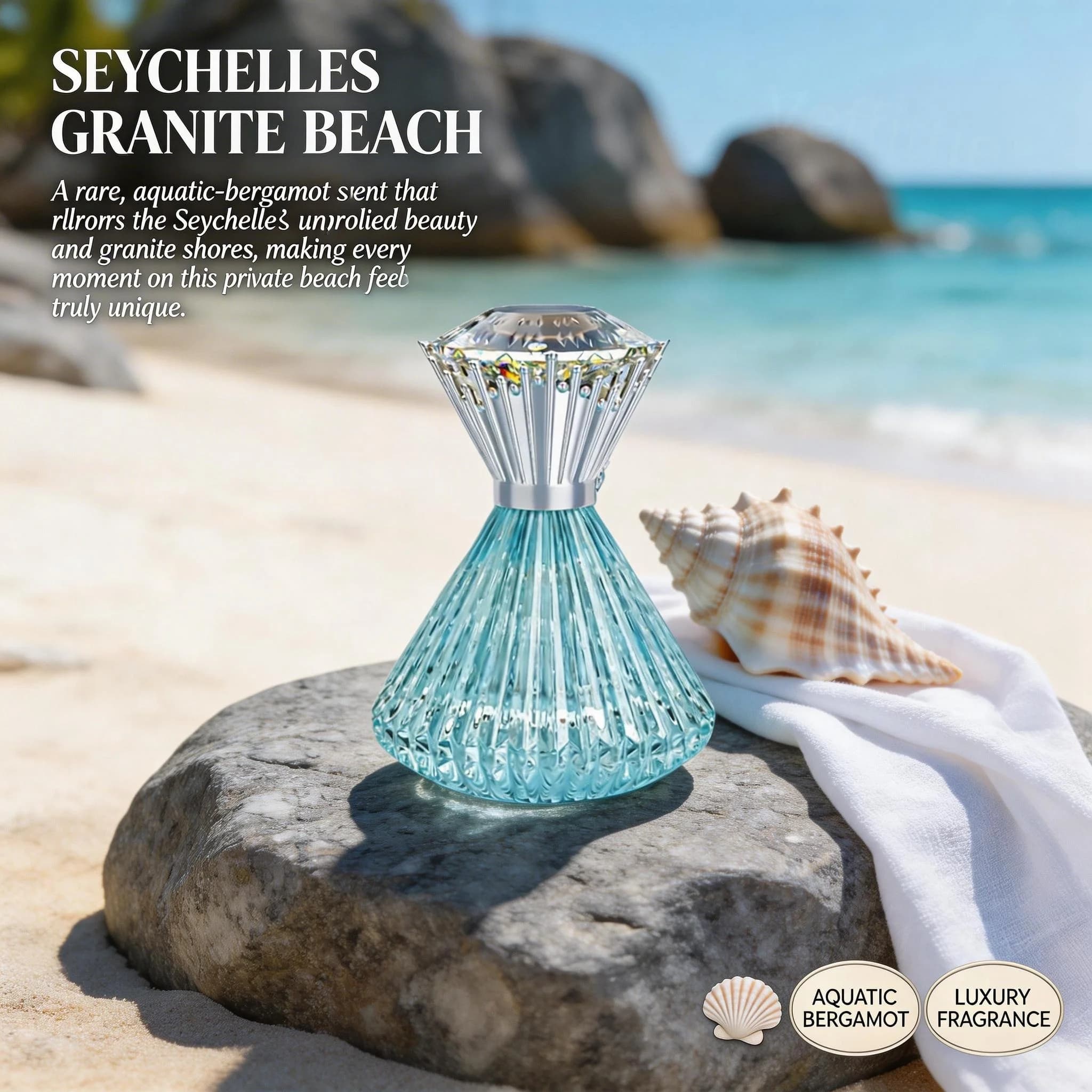 Seaside Crystal Breeze Eau De Toilette 50ML, Miscela Floreale Fresca a Lunga Durata, Ideale per la Spiaggia, Regalo Premium per Vacanze