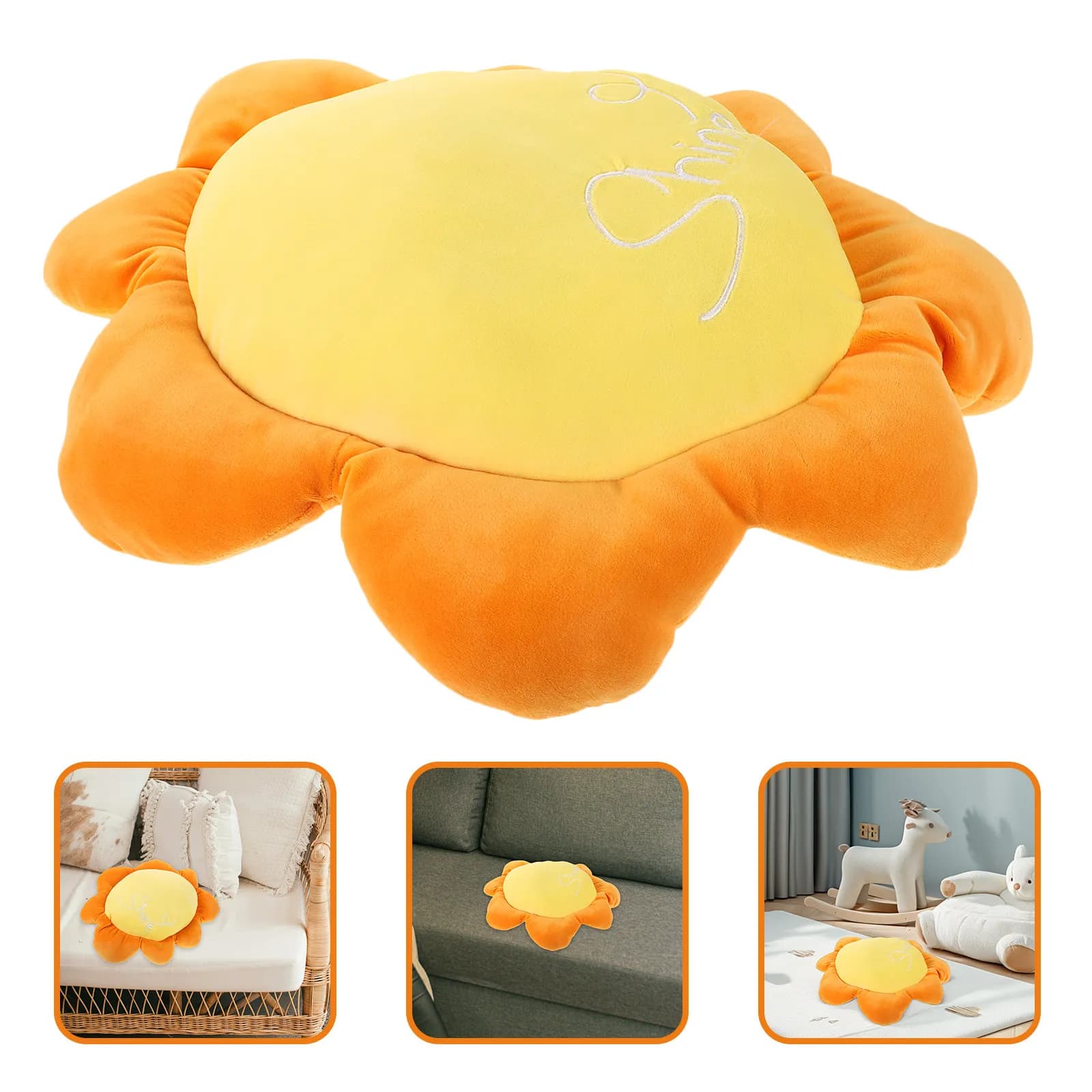 Sun Cloud Kids Cushion Pillow Soft Comfortable Decorative Throw Pillow for Nursery Playroom Bedroom Sofa Dorm Holiday Decor Pink