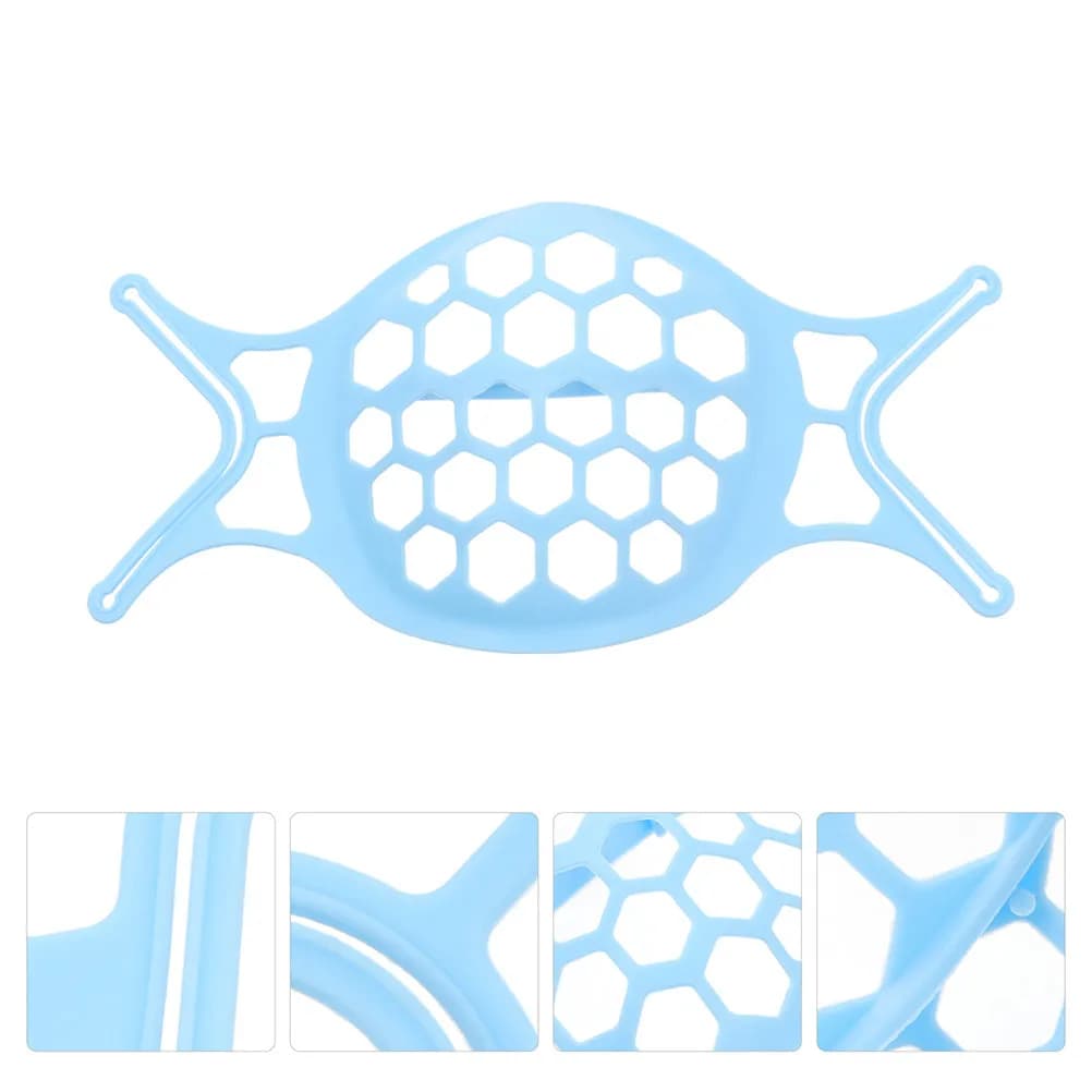 4 Pezzi Supporto Interno per Maschera in Silicone Morbido e Flessibile, Staffa per Maschera Viso per Uso Quotidiano, Traspirante, Fresco per l'Estate, Sicuro per il Trucco