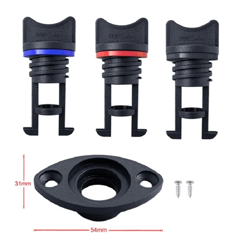 1Pc 54x31mm Nylon Boat Transom Hull Drain Plug Hole Bung Socket Drainage With Screws Marine Yacht Kayak Dinghy Canoe Accessories
