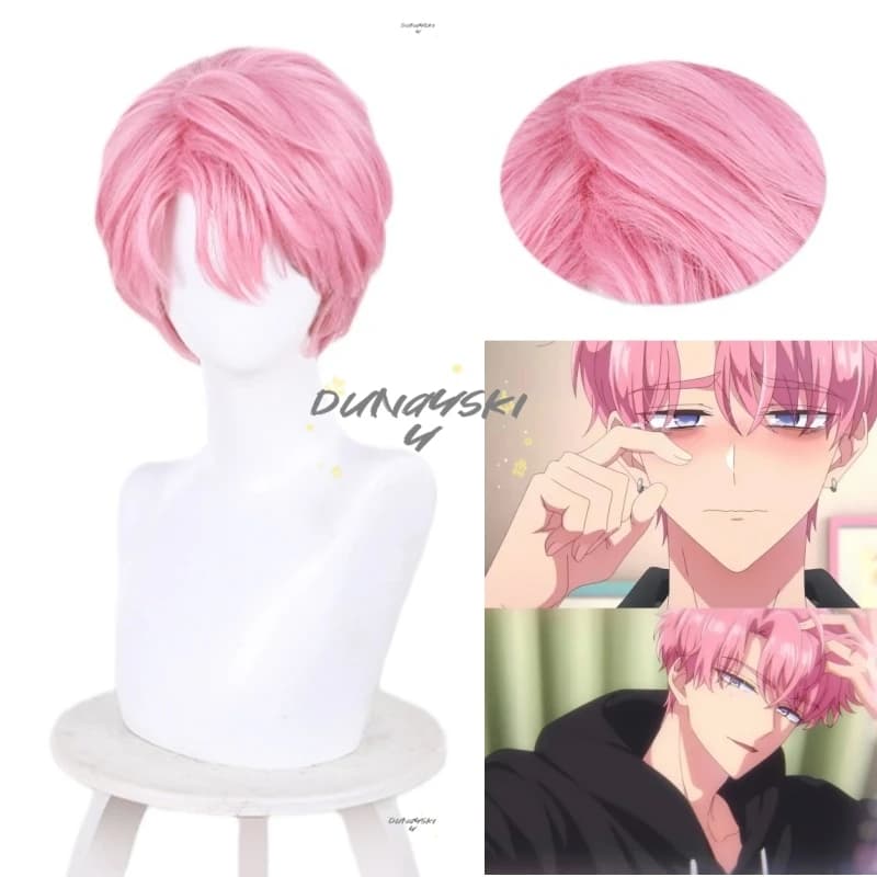 Tamon Fukuhara Anime Tamons B Side Short Cosplay Wig for Women and Girls Halloween Party