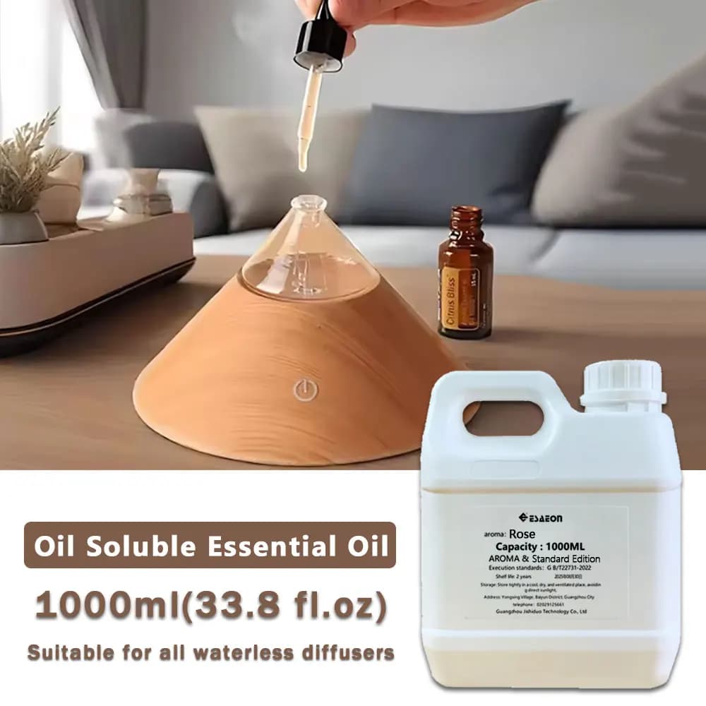 ESAEON 1000ml (33.8 fl.oz) Olio Essenziale Rosa/Marriott Hotel - Per Tutte le Macchine per Aromaterapia Senza Acqua, Oli per Diffusori di Aromi per Hotel
