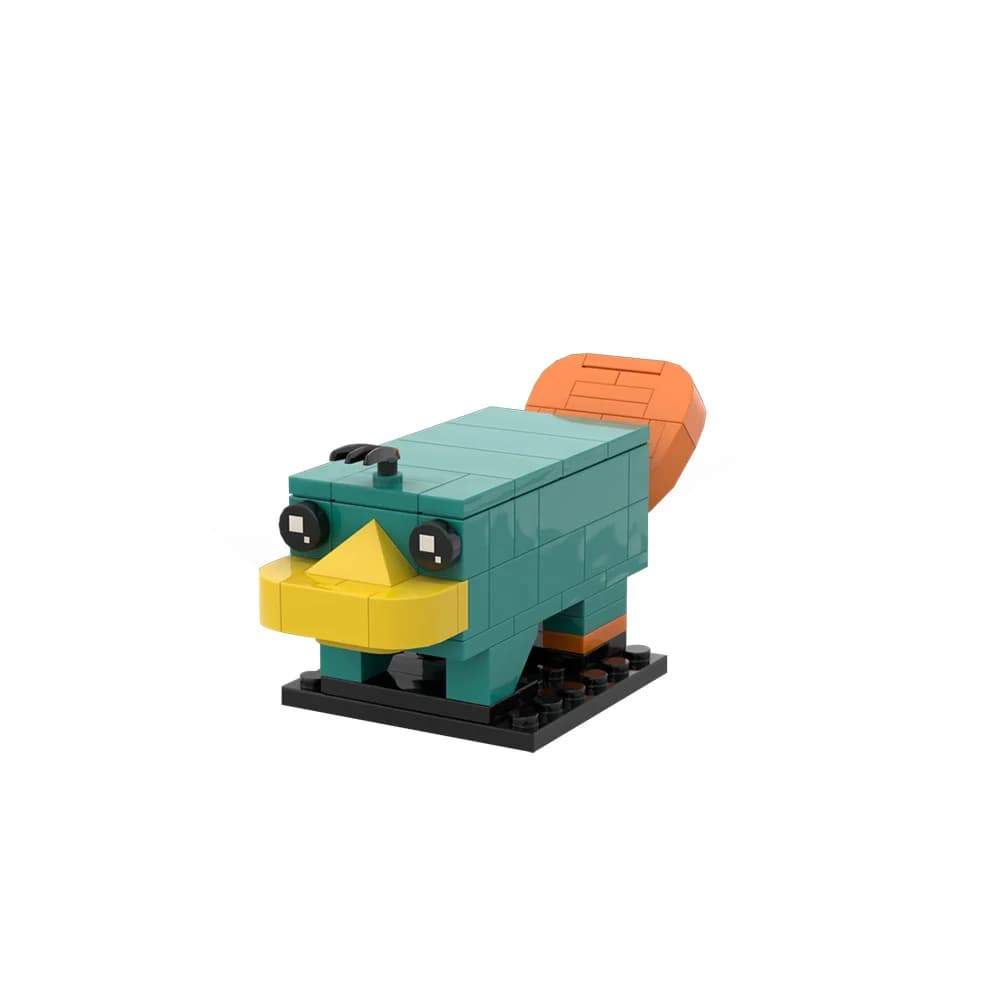 MOC Animazione Phineas & Ferb Figura Mattoni Modello Perry l'ornitorinco Building Blocks Giocattoli di assemblaggio Bambini Regali di compleanno fai da te