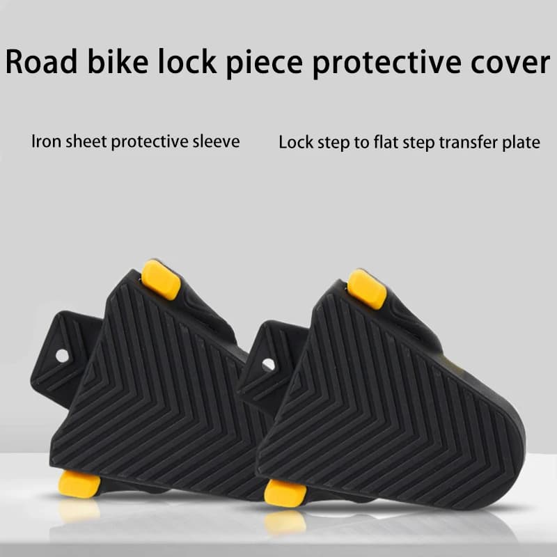1 paio di coperture protettive in silicone resistenti all'usura ispessite, adatte per scarpe di bloccaggio per biciclette da montagna e bici da strada, cycli