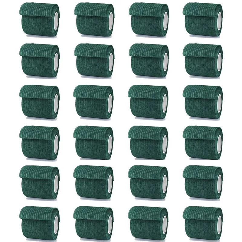 1/6/10/15 Pz 4.8 m Verde Scuro Sport Benda Elastica Autoadesiva Wrap Tape Elastoplast per il Supporto Del Ginocchio Pad Dito Caviglia Palmo