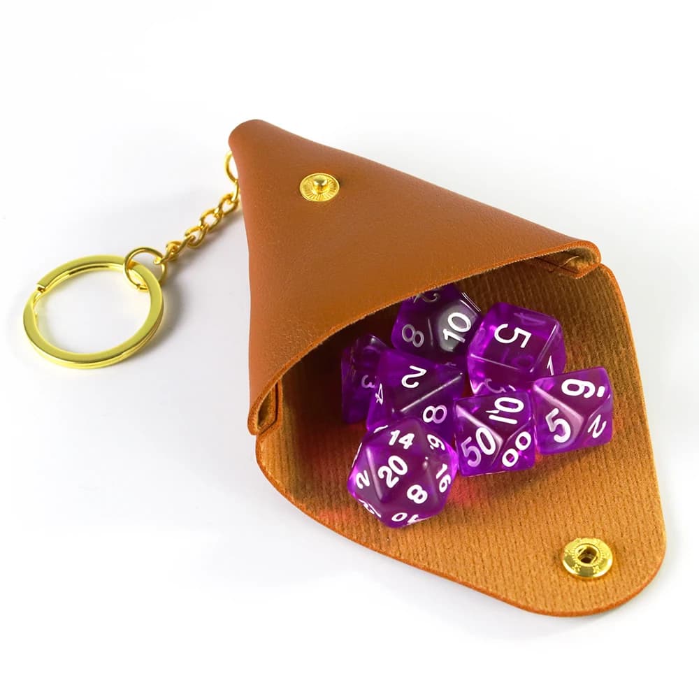 Mini borsa a triangolo 1PC custodia per dadi in pelle PU, per idee regalo portamonete borse portaoggetti per dadi accessori per giochi da tavolo