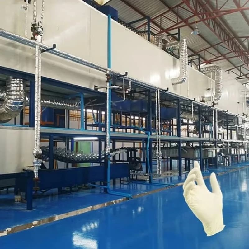 Linea di produzione automatica di guanti in lattice per la produzione di guanti monouso per la protezione delle mani