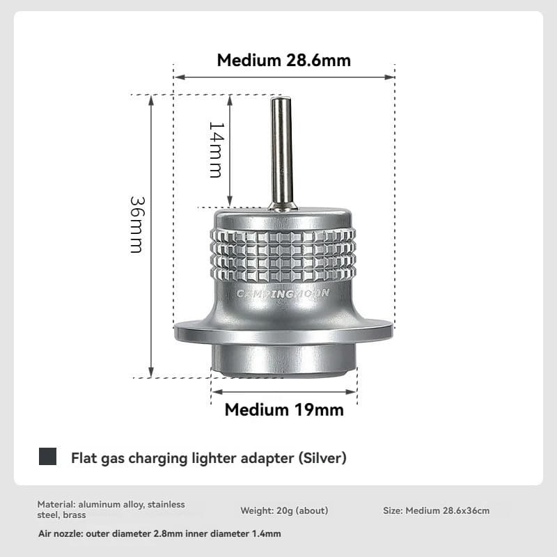 Adapter for Gas lighter CAMPINGMOON Z38, Inflatable Spray Gun, Refill Head for Camping Stove, Gas Tank Refill Tool