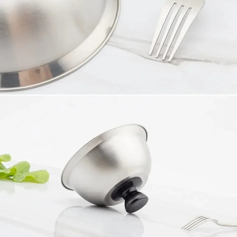 Coperchio Rotondo in Acciaio Inox per Fondere il Formaggio, per Hamburger, Bistecche, Sandwich, Barbecue, Padella, Utensili da Cucina
