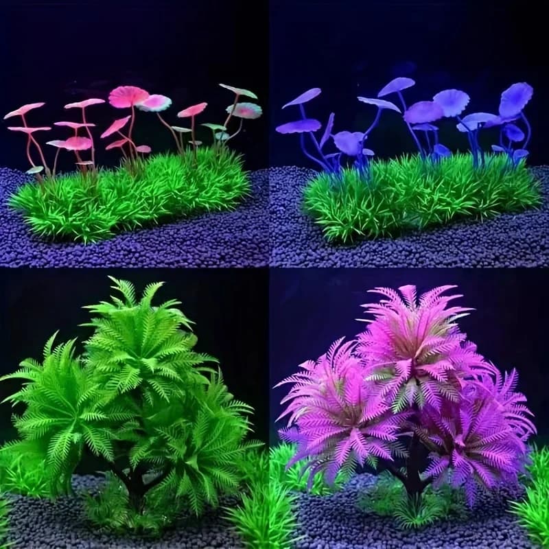15x6 cm Piante acquari artificiali Piante acquatiche in plastica Acqua subacquea Erba Accessori per acquari domestici Decorazione acquario