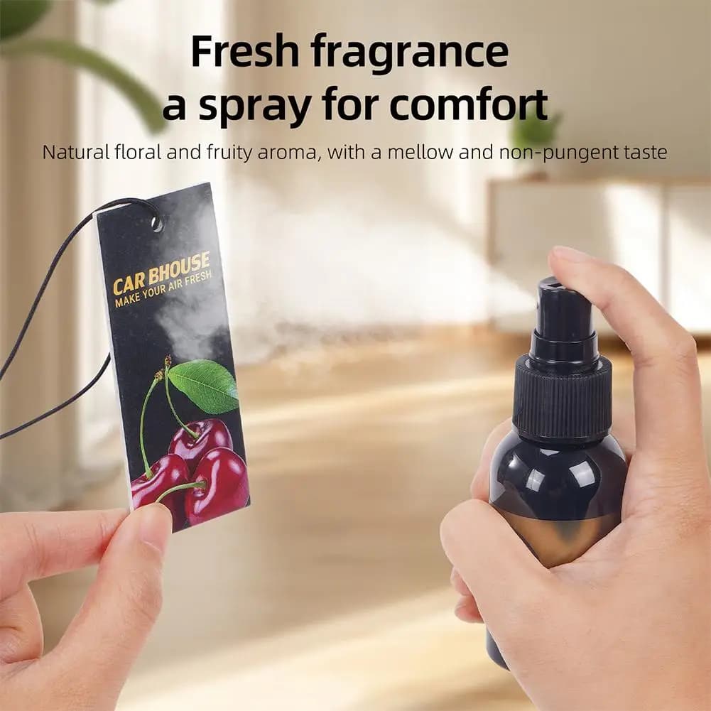 Nuovo Deodorante per Auto Spray Manuale Profumo per Auto e Casa Spray per Auto per Fragranza Duratura Rimozione Odori 60ml