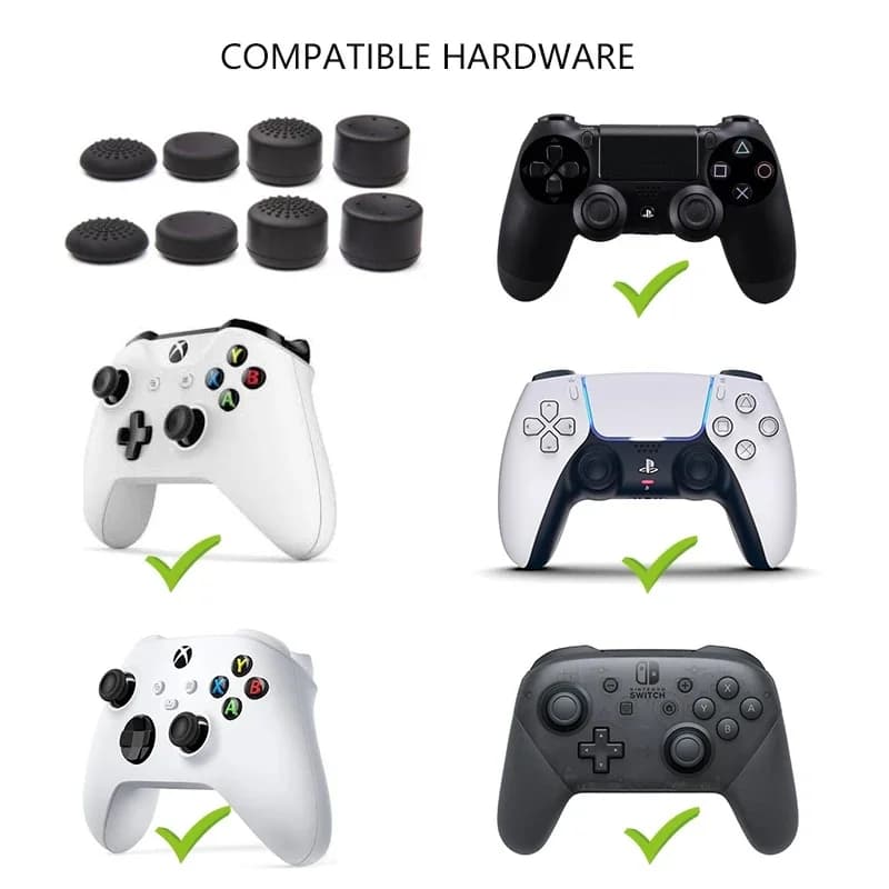 8Pcs Controller Thumb Stick Grip Cap For PS5 Silicone Anti-Slip Analog Rubber Cap For PS4/Xbox Series X/S Accessories Cover Caps