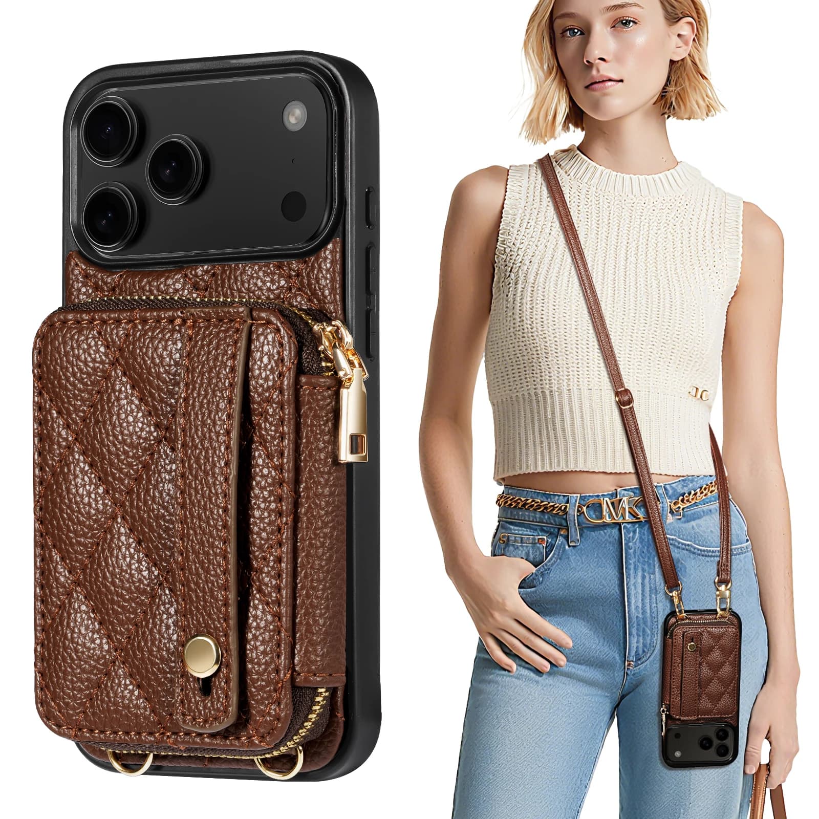 Large Capacity for iPhone 17 Pro Max Wallet Case,RFID Blocking PU Leather Cover for Women,Anti-Theft Wrist Strap Multi Card Slot