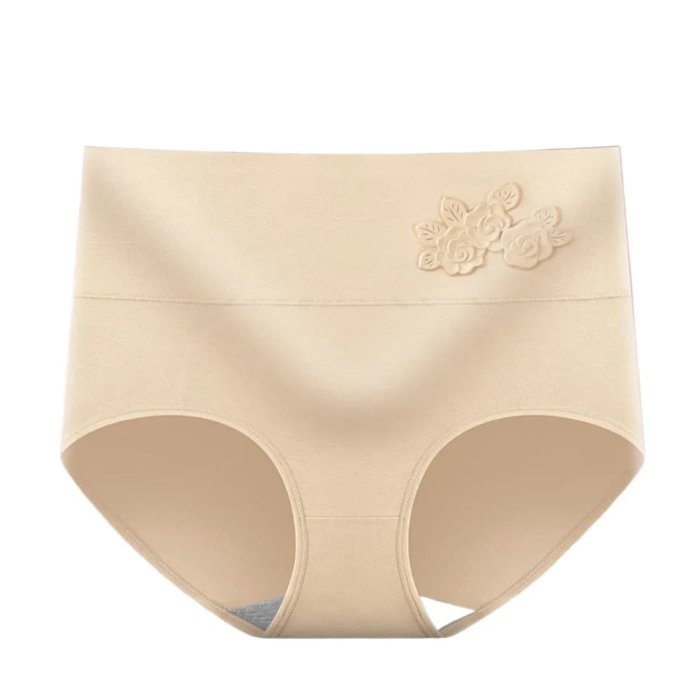 Vita alta dopo il parto Body Shaper Mutande di cotone Shapewear di grandi dimensioni Mutandine di cotone con stampa floreale 3D da donna
