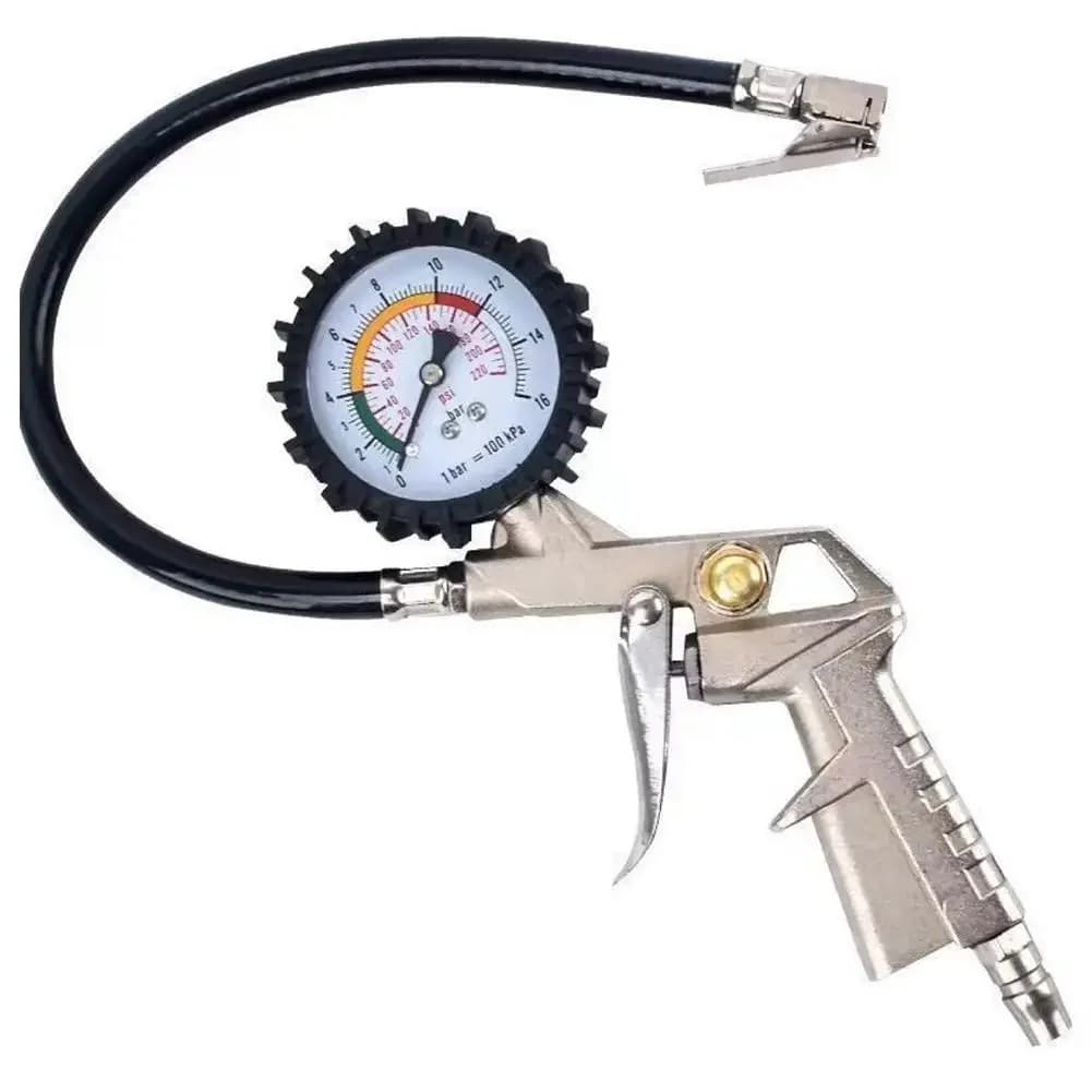 Manometro per pneumatici 0-16 Bar/0-220 Psi per compressore d'aria, auto, SUV, moto, pompa di gonfiaggio, strumento per la riparazione dei pneumatici