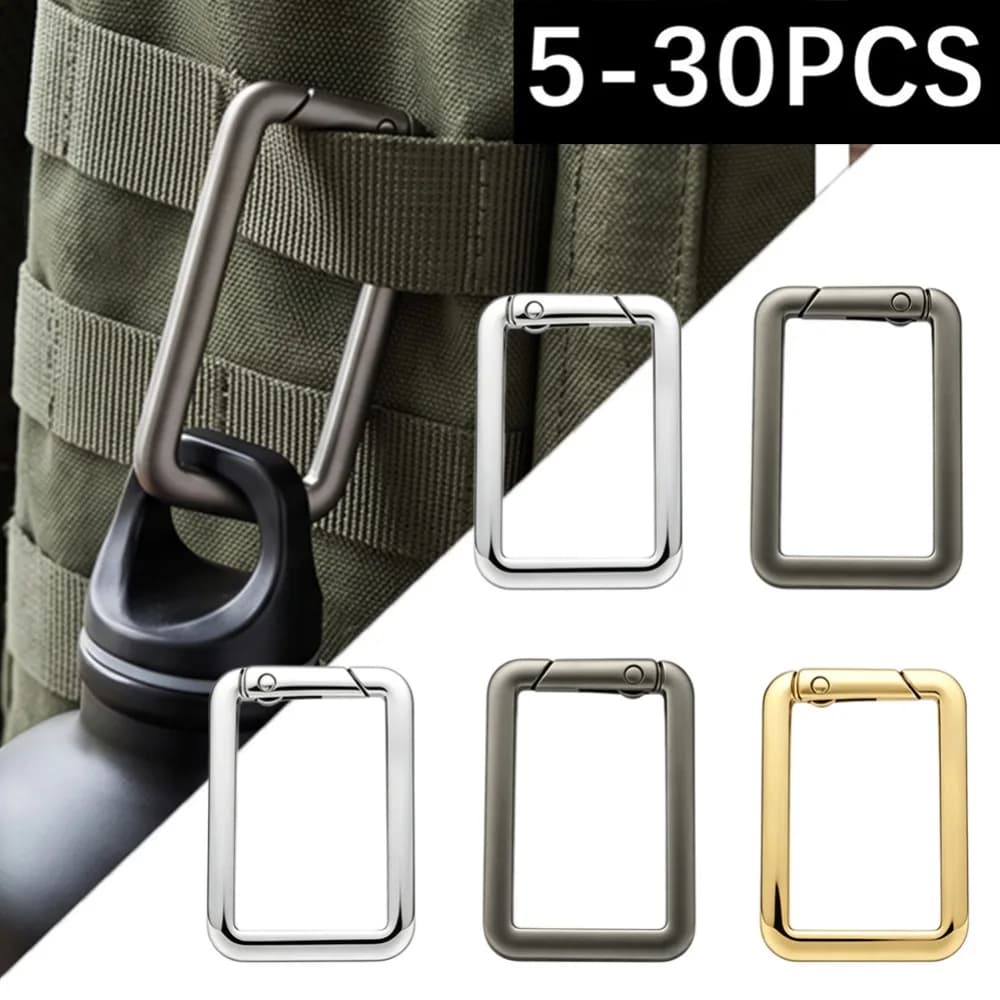 5-30piece metal spring keychain, oval bag ring, suitable for backpacks, handbags, or as a keychain or dog leash for daily use