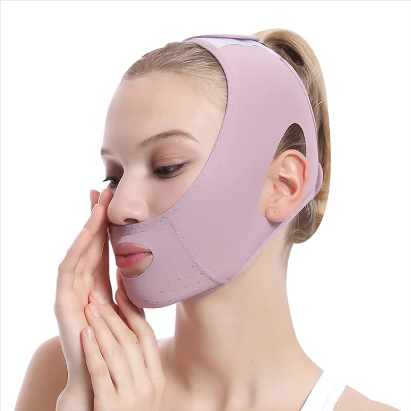 【VENDITA VELOCE】 Cintura per il sollevamento delle guance e del mento Fasciatura dimagrante per il viso Linea V Shaper per il viso Cintura per massaggio facciale per le donne Strumenti per la cura della pelle