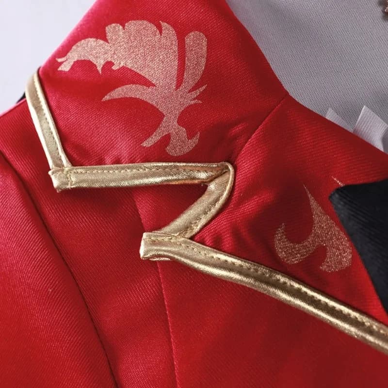 Costume Cosplay XIV FF14 FFXIV RDM, Uniforme da Mago Rosso, Outfit per Halloween e Carnevale, Gioco di Ruolo 6,b'8\j'7/