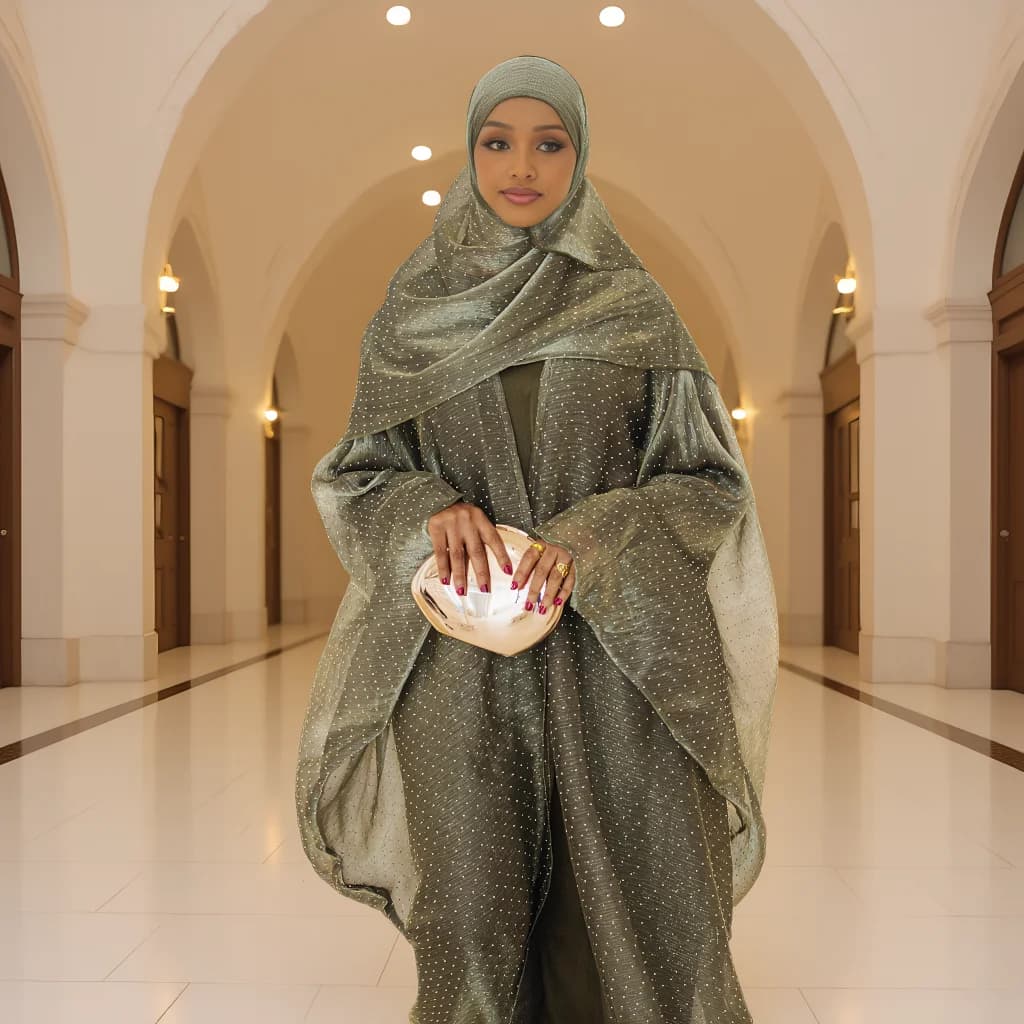 2 pieces Kimono Abaya Hijab Set Muslim Party Dress African Islamic Abaya Dress for Women Dubai Caftano Robe Ramadan Eid Vistidos