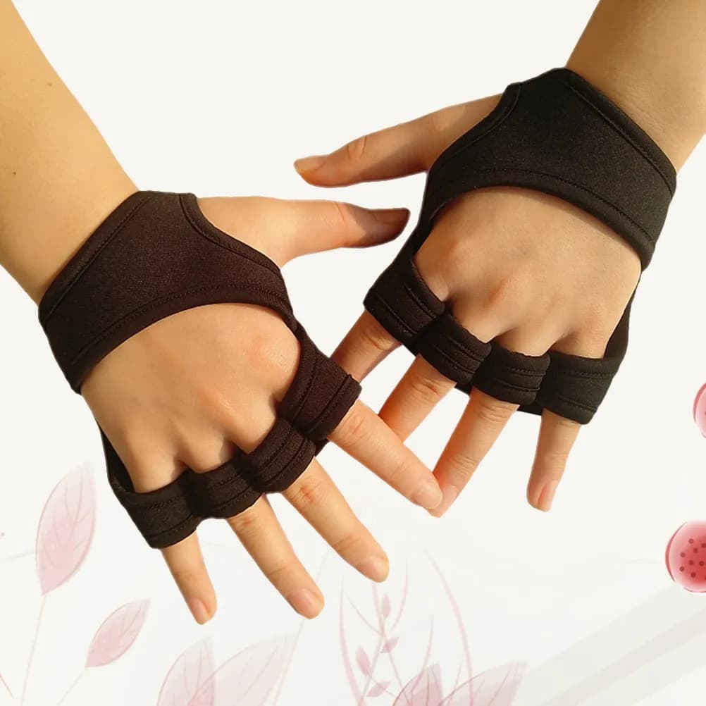 Guanti da Palestra Antiscivolo in Silicone Ventilati per Uomo e Donna, per Sollevamento Pesi e Cross Training, Senza Dita, con Cinturino Imbottito per il Polso