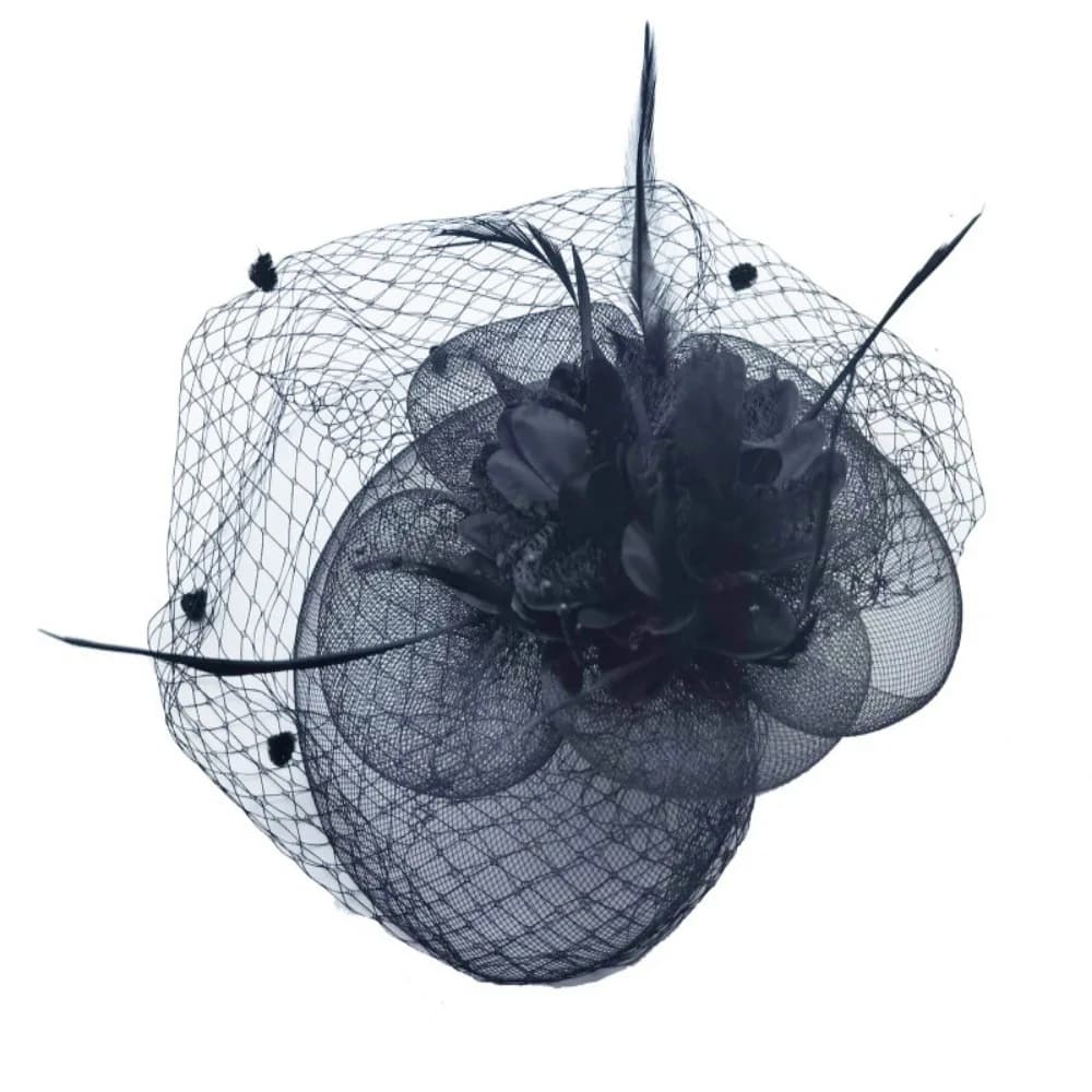 Copricapo Floreale in Rete, Fascinator, Velo a Gabbia per Sposa, Copriviso, Accessori per Capelli da Sposa