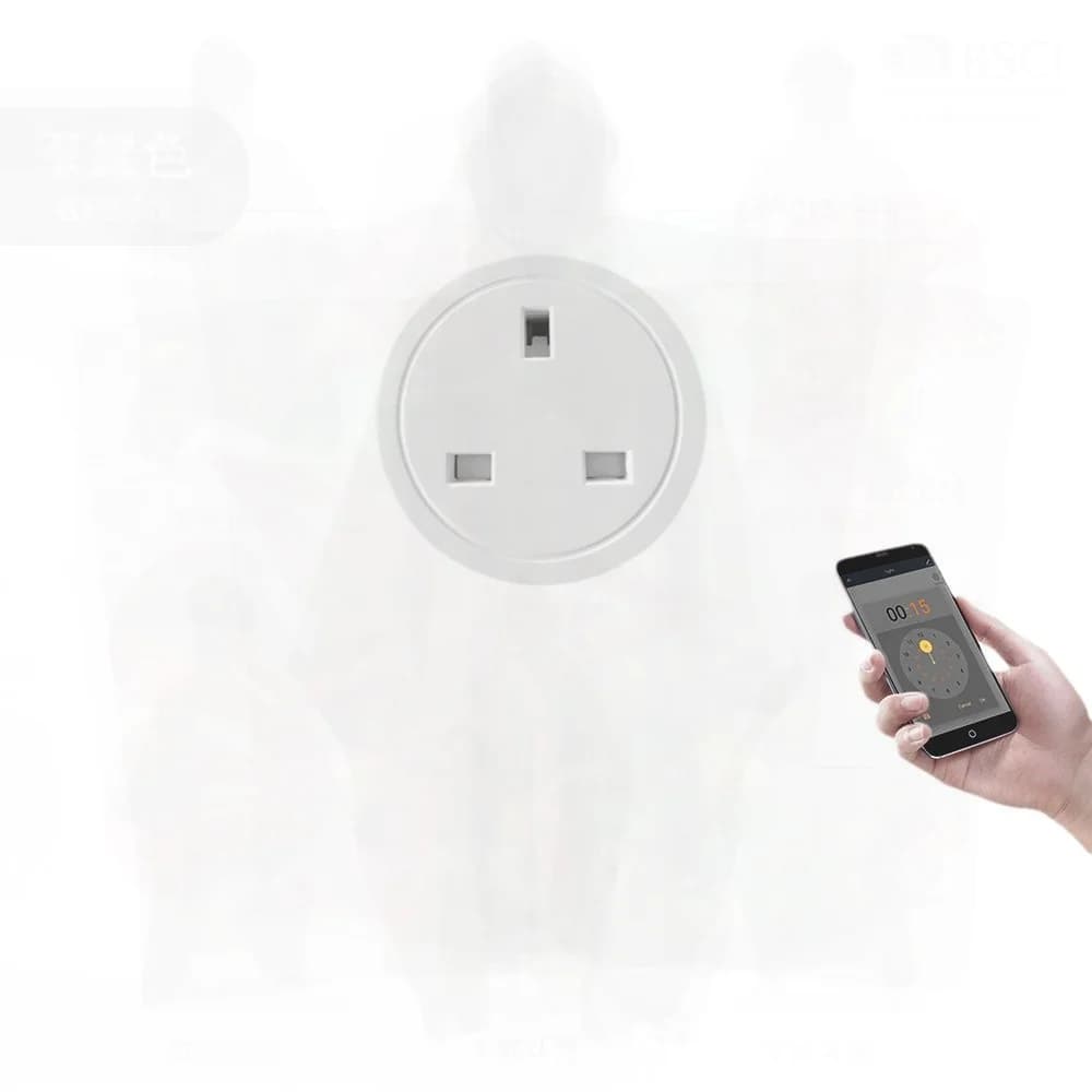Tuya Wifi Smart Socket 16A - Power meter with voice and mobile remote control British standard plug for copper conductor for smart home