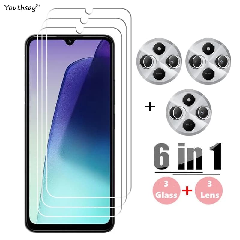 Pellicola protettiva per schermo in vetro Gule completo per Xiaomi Redmi 14C Pellicola protettiva per obiettivo in vetro temperato Redmi 14C 13C 12C