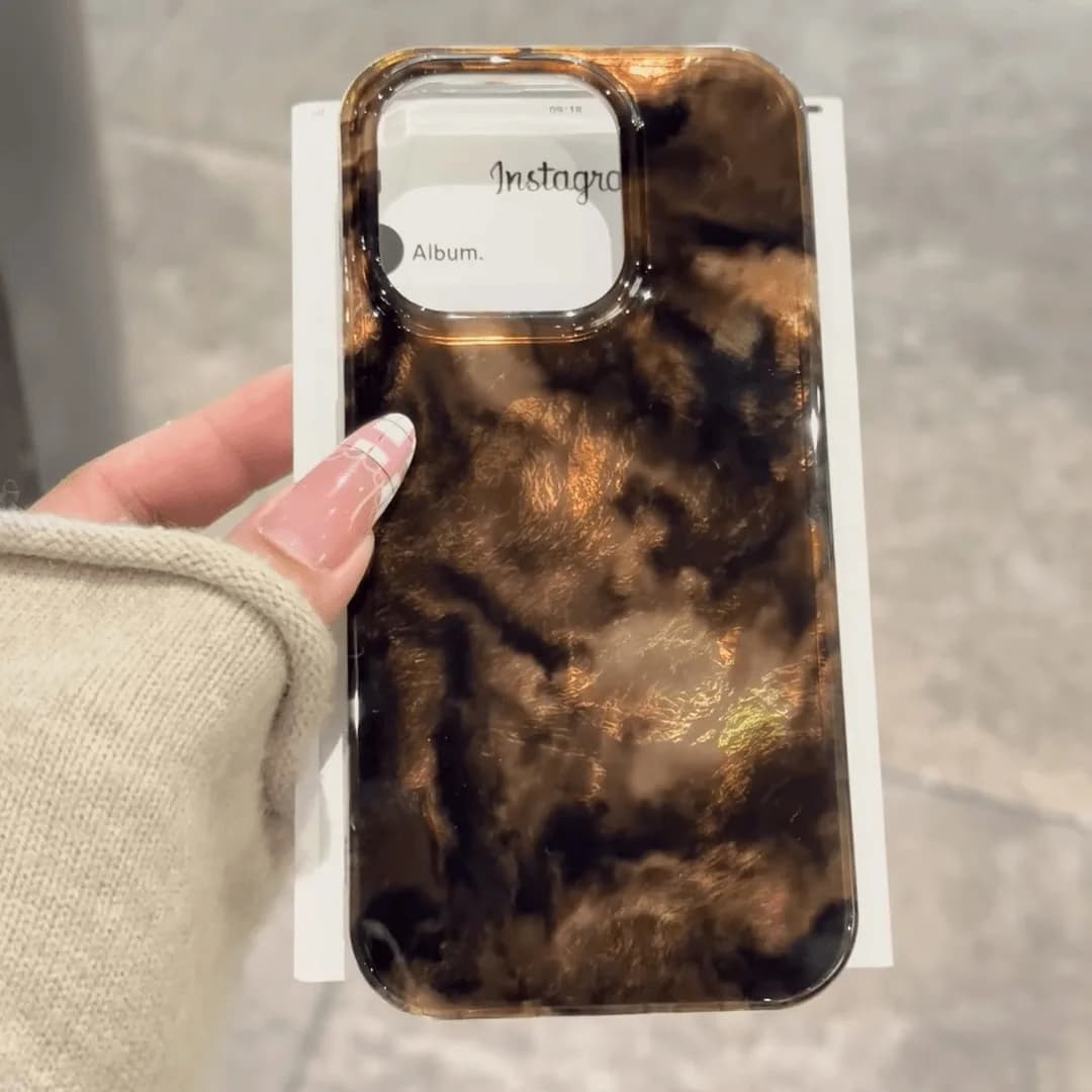 Custodia con guscio in piuma ambrata per iPhone 16 15 14 13 12 11 Pro Max X, cover protettiva sottile premium