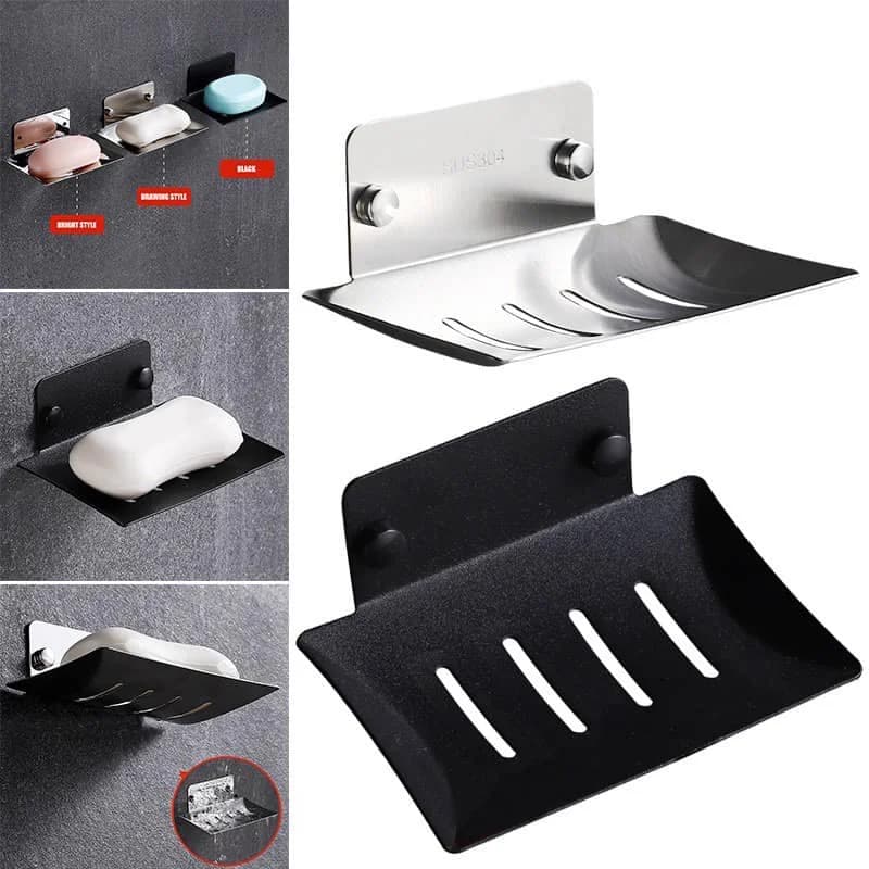 Portasapone autoadesivo da parete in acciaio inossidabile 304 Portasapone antiruggine senza foratura Accessori per il bagno