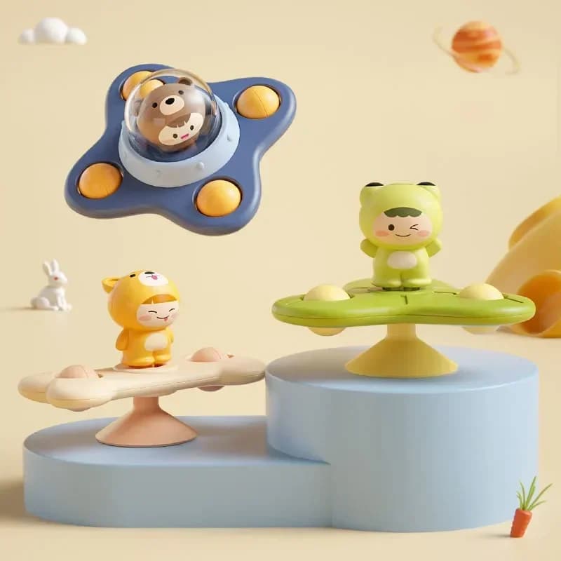 Sedia da pranzo per bagnetto per bambini Giocattoli Trottola Simpatici animali dei cartoni animati Divertimento in acqua Spinner per neonati Bambini Ragazzi Ragazze Giocattolo