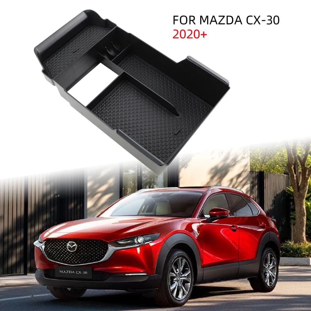 Organizer per Console Centrale in ABS, Vassoio Portaoggetti per Mazda CX-30 2020-2024, Accessori Interni Auto