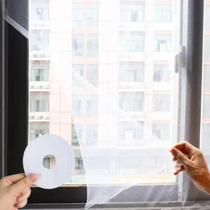 Summer Self-adhesive Thickened Mosquito Proof Window Screen Mesh Easy DIY with Velcro Polyester Household Indoor Protective Net