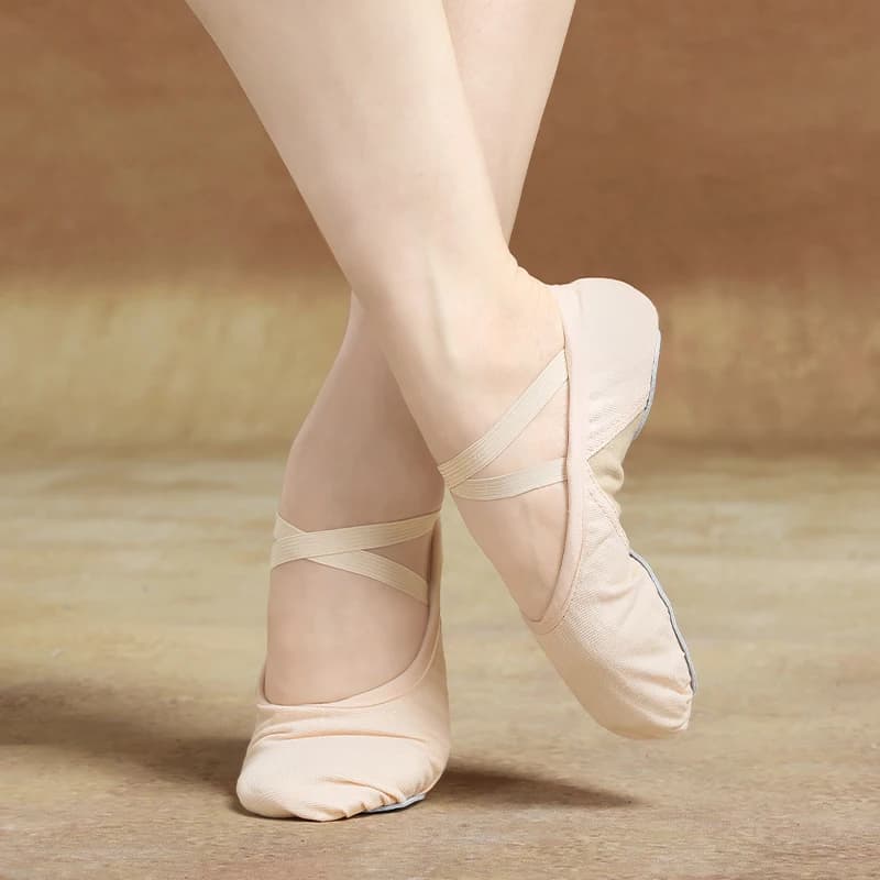 Women's Dance Shoes for Girls Ballet Slippers Children's Dance Shoes with Soft Sole Swimwear Professional Elastic Dance Shoes Dancewear