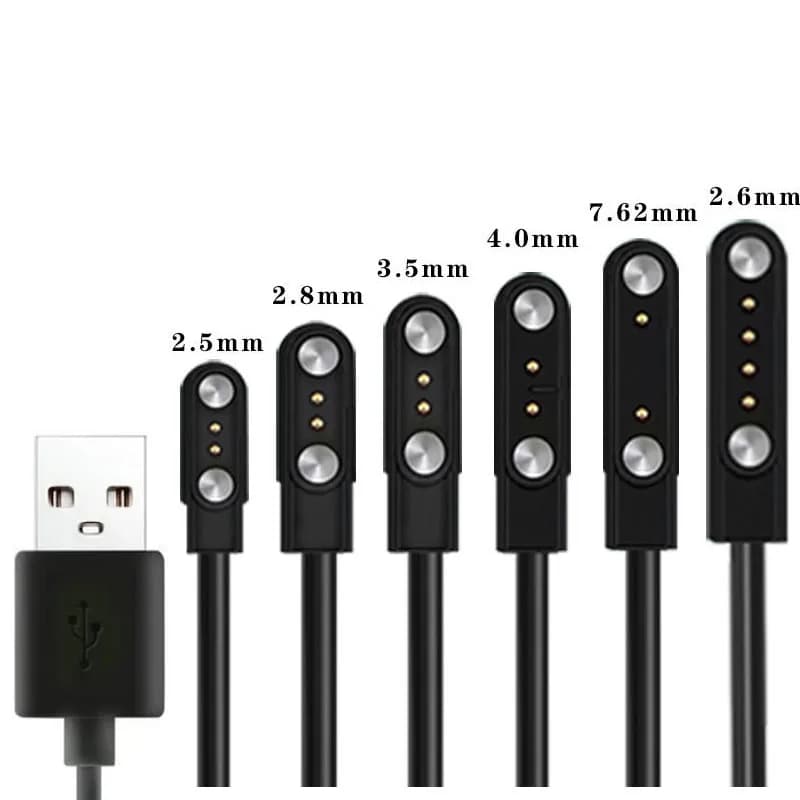Adattatore per caricabatterie dock per smartwatch a 2 pin 4 pin Cavo di ricarica USB per accessori per cavo di ricarica per orologio intelligente per adulti/bambini