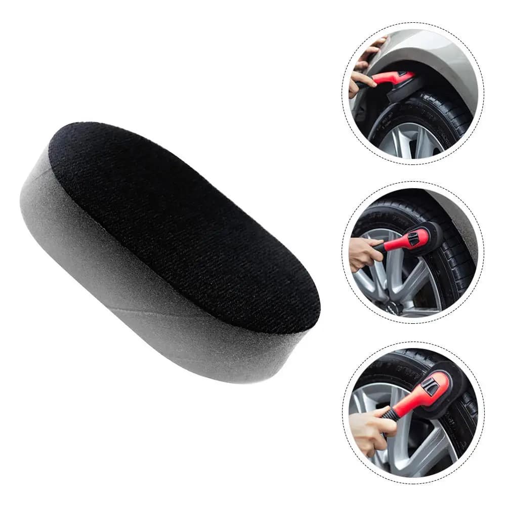 1 Pezzo Spugna Lucidante per Pneumatici Auto, Cuscinetto in Schiuma Sostituibile per Ceratura Rapida, Spugna Applicatore per Pulizia Auto a Lunga Durata, Kit Cura Ruote