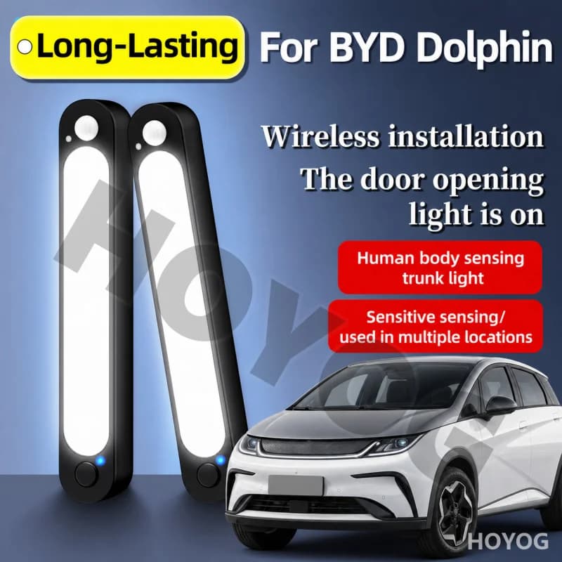 Luce LED per Bagagliaio Auto BYD Dolphin 2021-2026, Lampada con Sensore di Movimento, Ricaricabile USB Magnetica, Illuminazione Notturna per Sedan