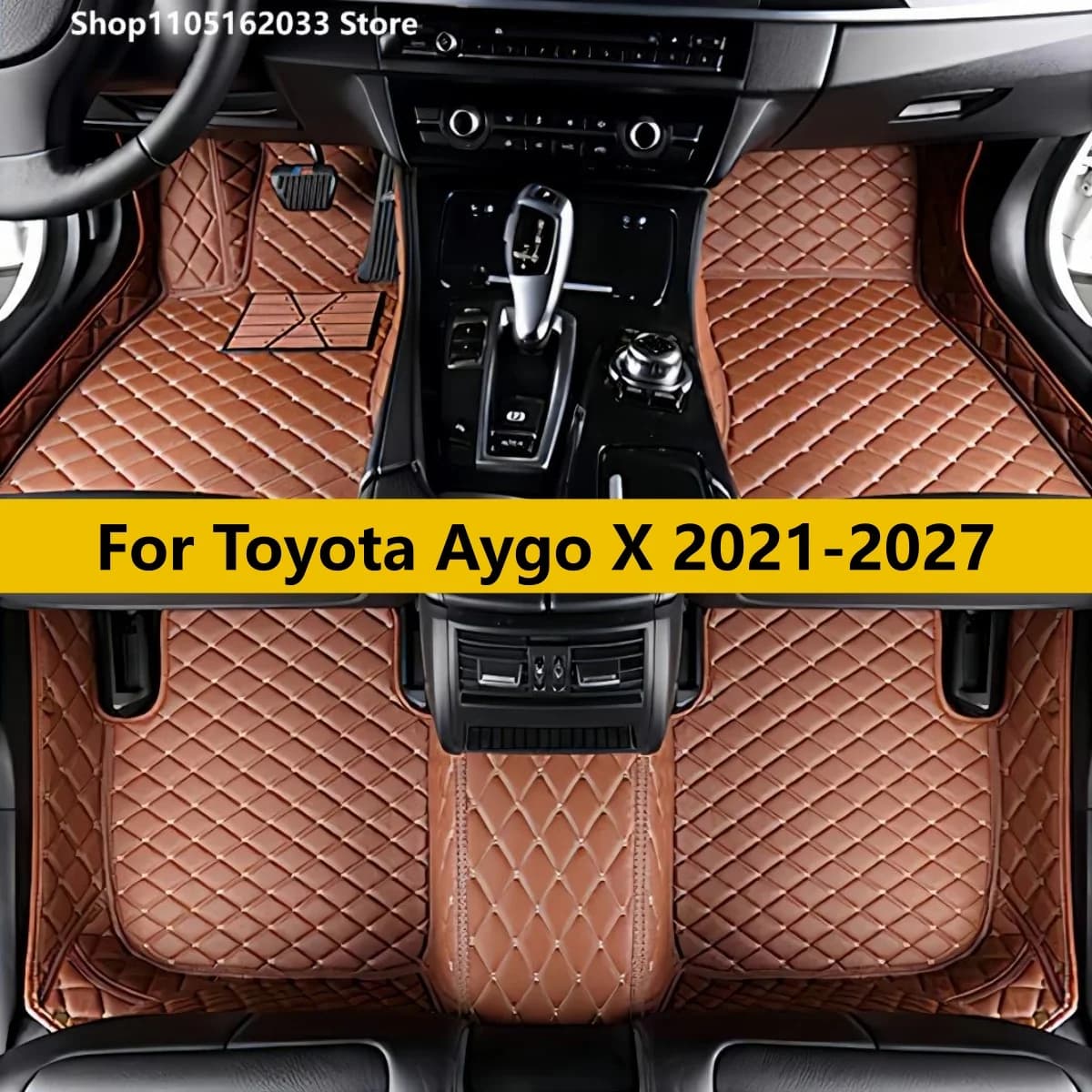 Customized Leather Car Mat for Toyota Aygo X 2021 2022 2023 2024 2025 2026 2027 Car Mat Interior Accessories